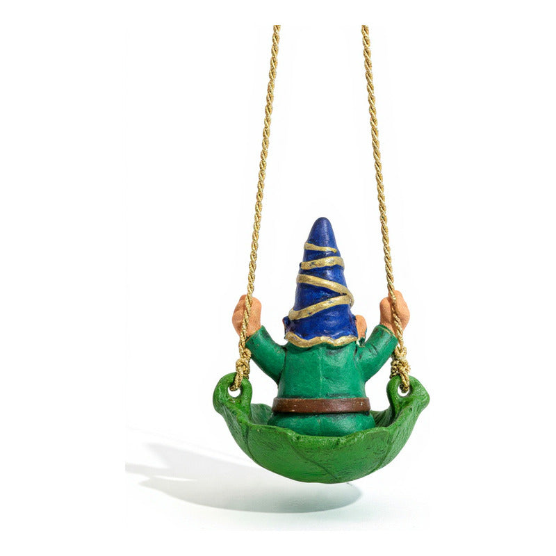 Gnomo En Columpio Figura De Resina Decorativa De 9cm De Alto by HEREJE