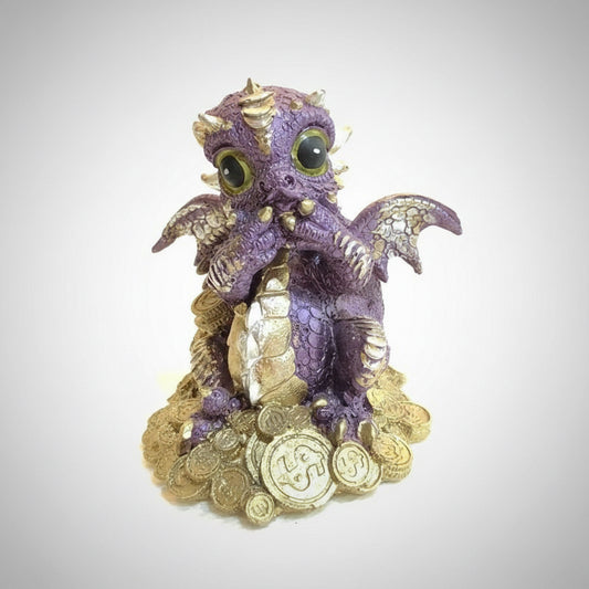 Dragón Tipo Bebe Resina 14.5 Cm Nacional Pintado A Mano. by HEREJE