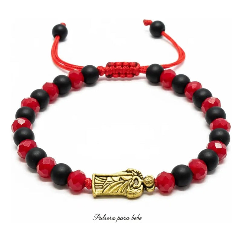 Pulsera Virgen De Guadalupe O San Judas Hilo Rojo Ajustable San Judas 7 Cm by HEREJE
