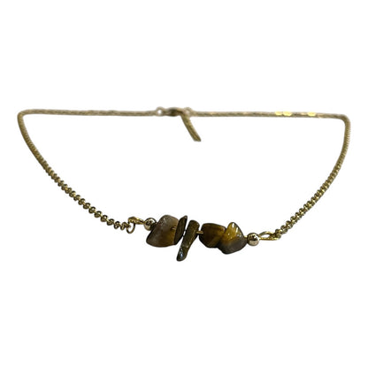Collar Aquíje Pedra Cuarzo Dorado 45 Cm by HEREJE