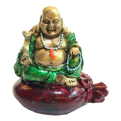 Buda Ru Yi Morral Abundancia En Resina 7cm Dorado by ARTICULOS ESOTERICOS LETY
