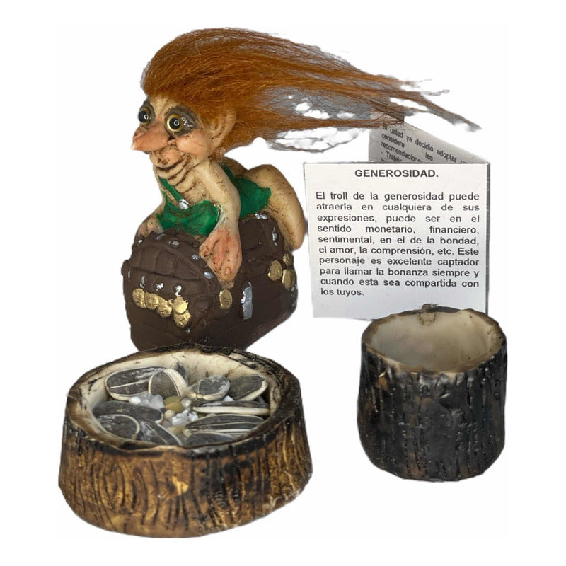 Troll Generosidad + Comedero+tarjeta + Semillas 8 Cm Variado by HEREJE
