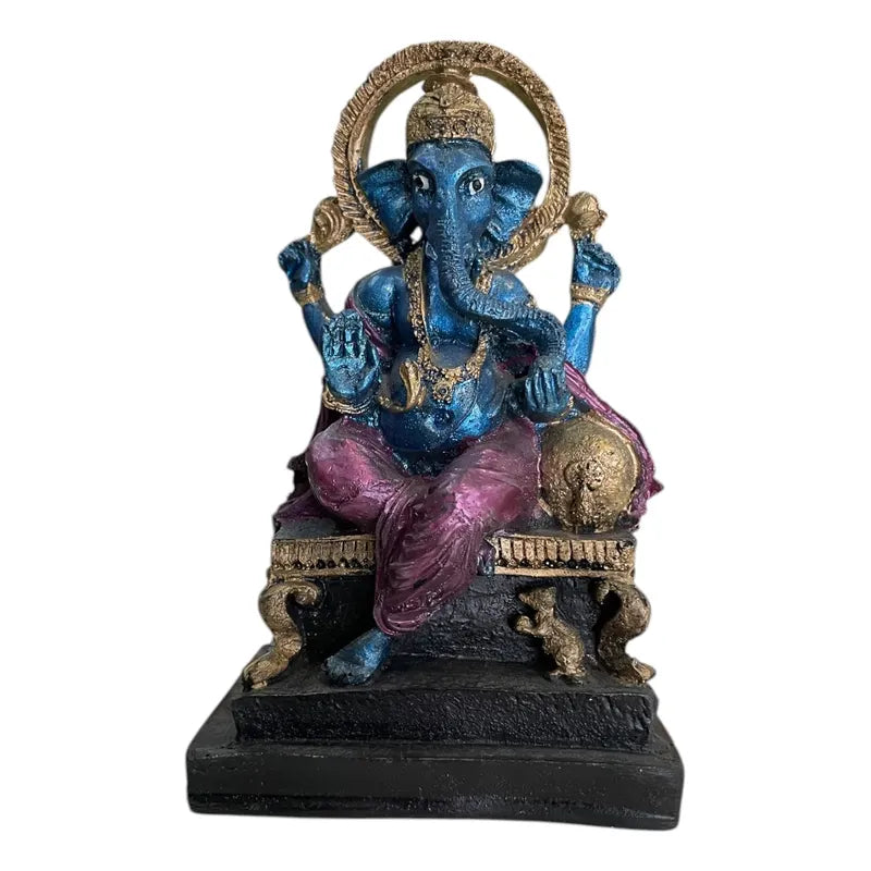 Escultura De Ganesh 15.5 Cm De Altura Azul by HEREJE