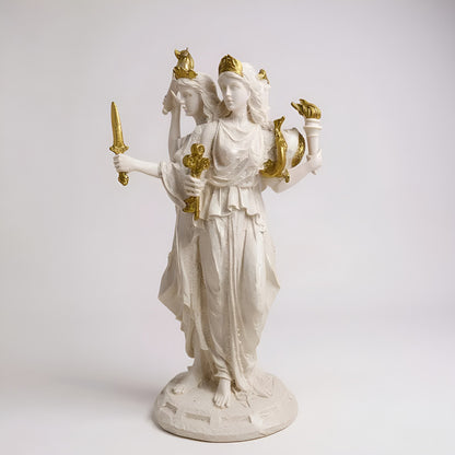 Estatua Hecate Triple Diosa Resina 21cm by HEREJE