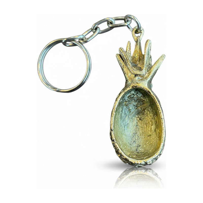 Piña Dorada Llavero De Metal Para El Feng Shui De 4 Cm Alto Dorado by HEREJE