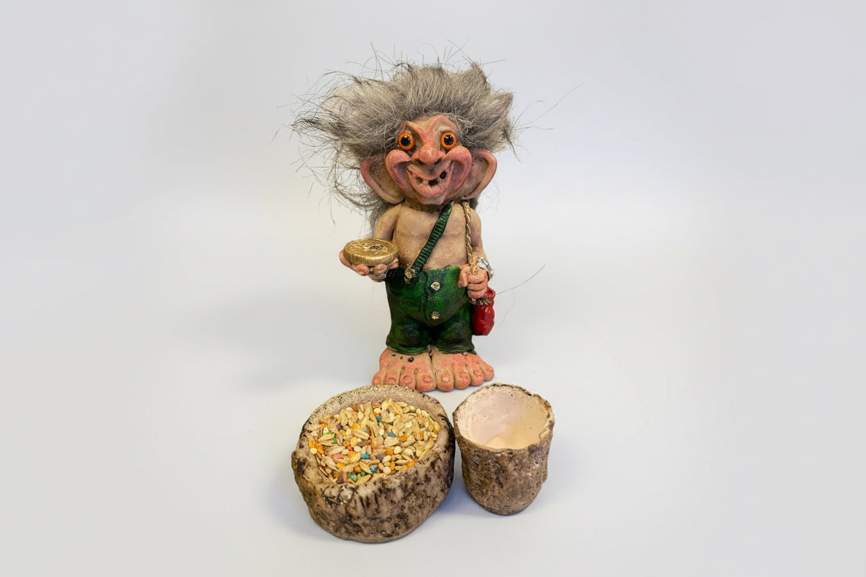 Troll Prosperidad + Comedero 10 Cm Figura Resina Nacional Variado by HEREJE