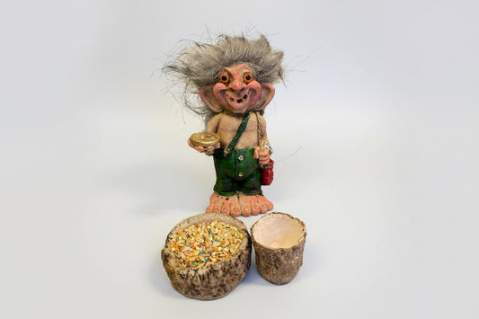 Troll Prosperidad + Comedero 10 Cm Figura Resina Nacional Variado by HEREJE