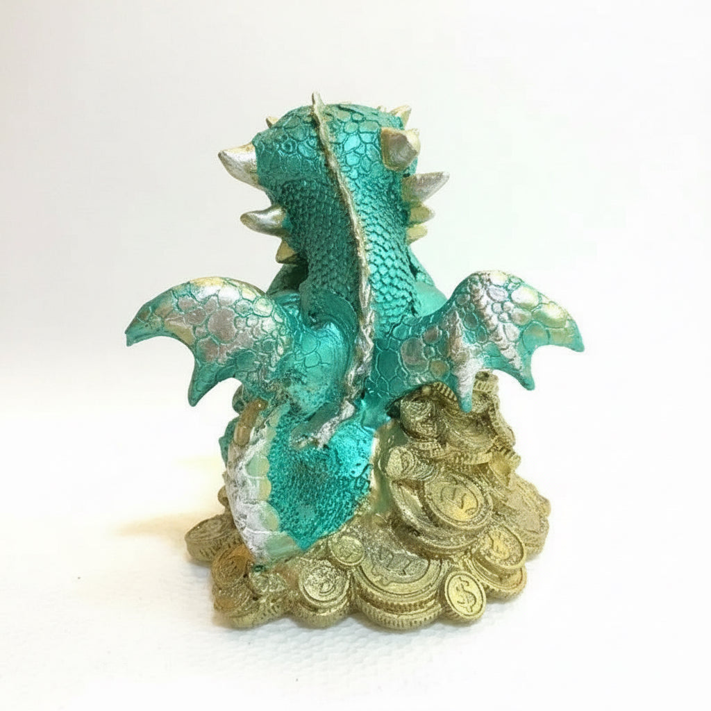 Dragón Tipo Bebe Resina 14.5 Cm Nacional Pintado A Mano. by HEREJE