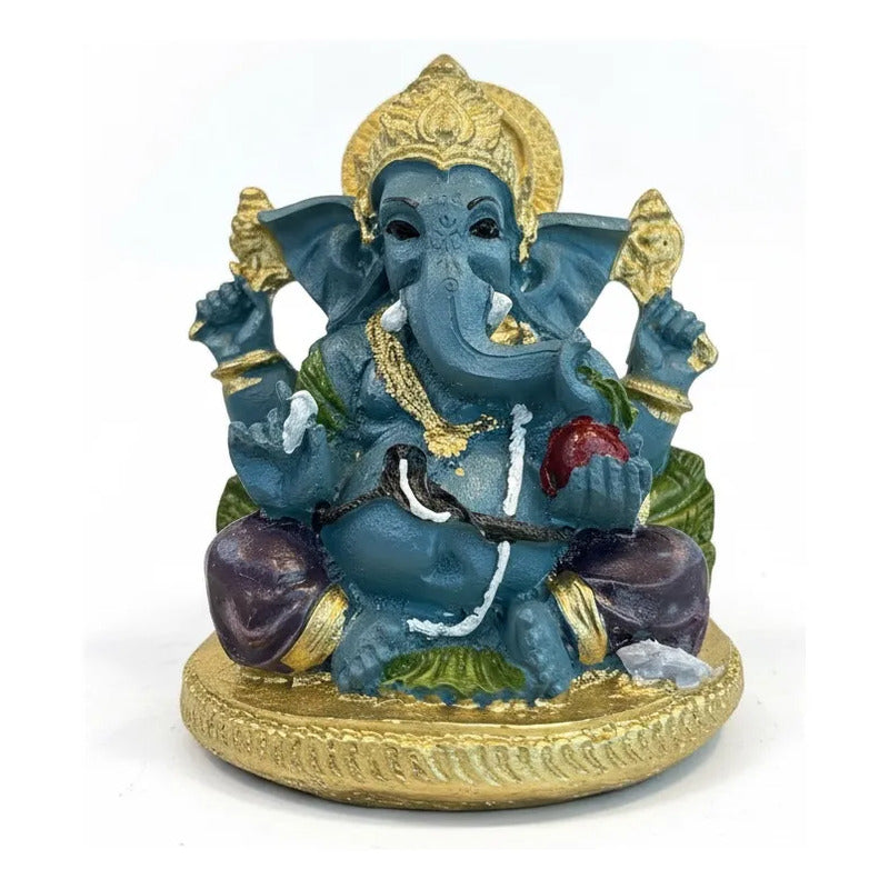 Ganesh Figura De Resina De 8 Cm De Atura Azul by HEREJE