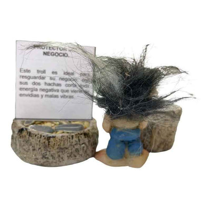 Troll Mini + Comedero + Semillas + Tarjeta Varios Modelos Protector Del Negocio 4.7 Cm