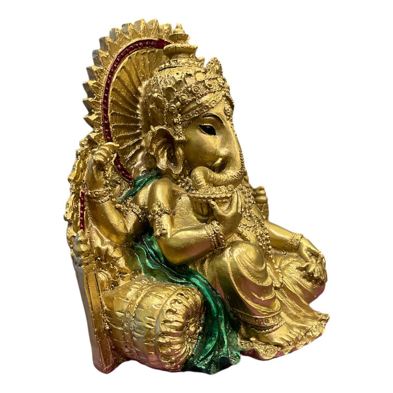 Estatua Ganesh Trono Resina 14 Cm. by HEREJE