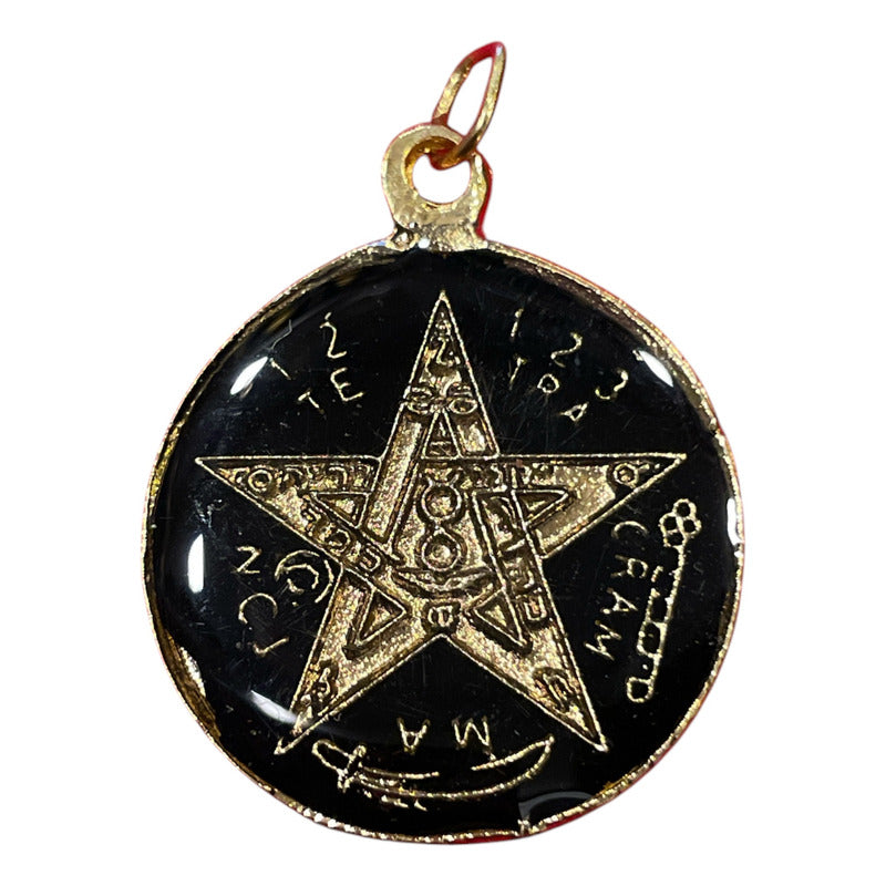 Pentagrama Ritualizado Mediano 7 Metales Tetragramaton 25mm by ARTICULOS ESOTERICOS LETY