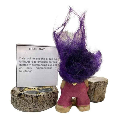 Troll Mini + Comedero + Semillas + Tarjeta Varios Modelos Proteccion Lgbt+++ 6cm