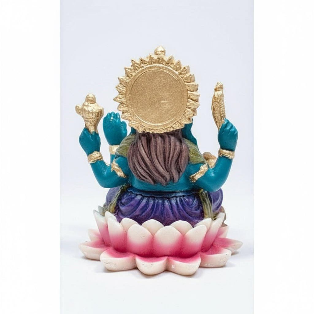 Ganesh Flor De Loto Figura En Resina Nacional by ARTICULOS ESOTERICOS LETY