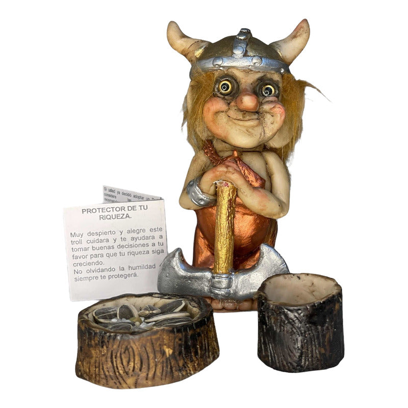 Troll Protector De La Riqueza +comedero+semilla+tarjeta 12cm Metalicos by HEREJE
