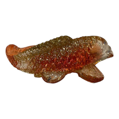 Carpa, Ajowana, Pez De Abundancia Escultura Resina Cristal by HEREJE