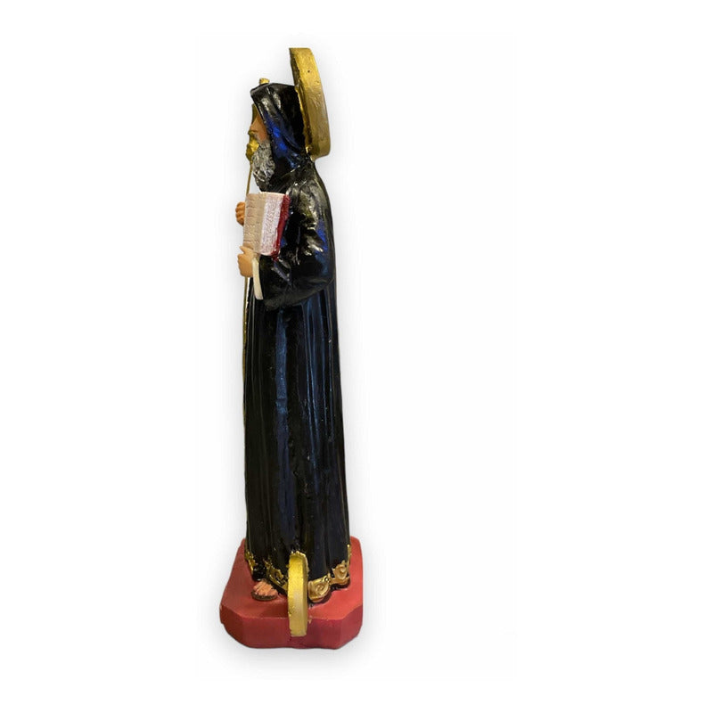 San Benito Escultura De Resina Pintado A Mano 21x8.5x5cm. Negro by HEREJE