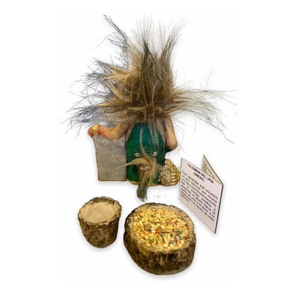 Troll Talisman Ven Dinero + Comederos + Semillas 11x9x6 Cm Variado by HEREJE