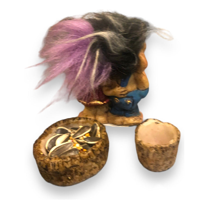 Troll Mellizos + Comedero 9 Cm Figura De Resina Nacional Variado by HEREJE