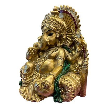 Estatua Ganesh Trono Resina 14 Cm. by HEREJE