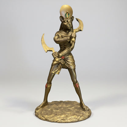 Sejmet Egipcio Figura De Resina 27cm Alto Tipo Bronce Tipo Bronce by HEREJE