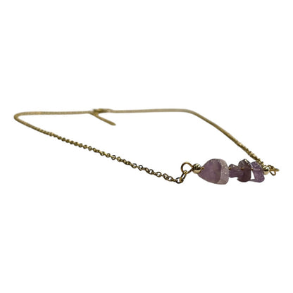 Collar Aquíje Pedra Cuarzo Dorado 45 Cm by HEREJE