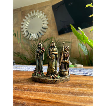 Escultura Triple Diosa 11cm Resina Artículos Esotéricos Lety by HEREJE