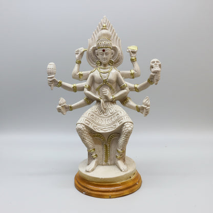 Diosa Kali Figura En Resina 30cm Alto Verde Oscuro by HEREJE