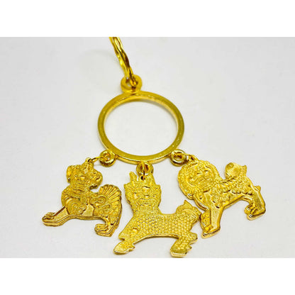 Tres Guardianes Chillin , Piyao , Perro Fu ,feng Shui 11 Cm by HEREJE