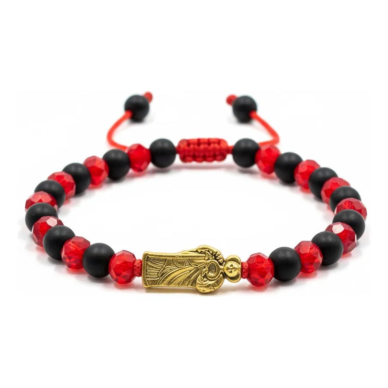 Pulsera Virgen De Guadalupe O San Judas Hilo Rojo Ajustable San Judas 7 Cm by HEREJE