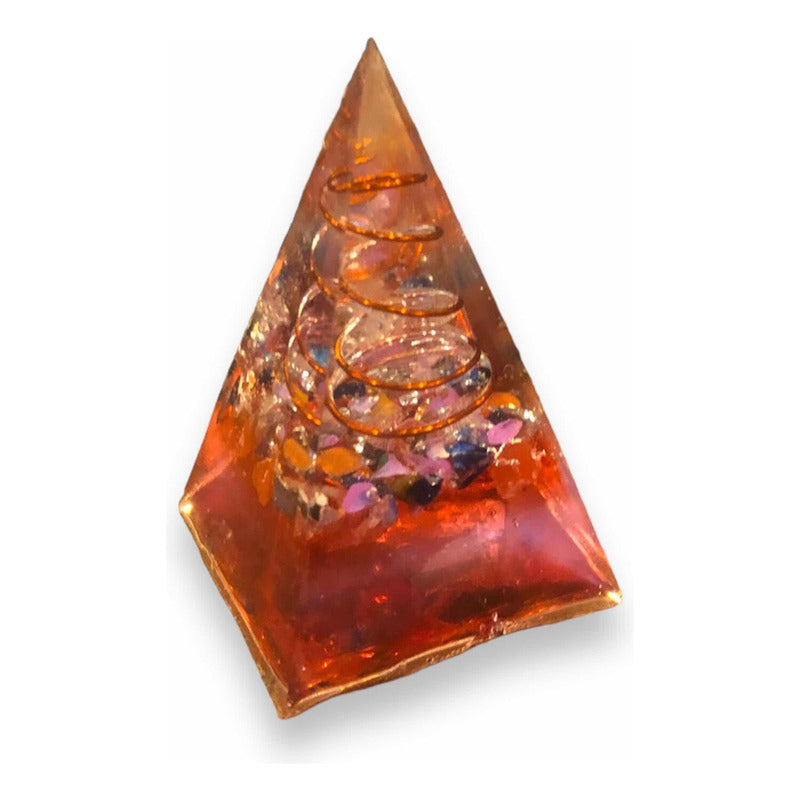 Pirámide De Orgonita 7cm Y Resina Roja by HEREJE