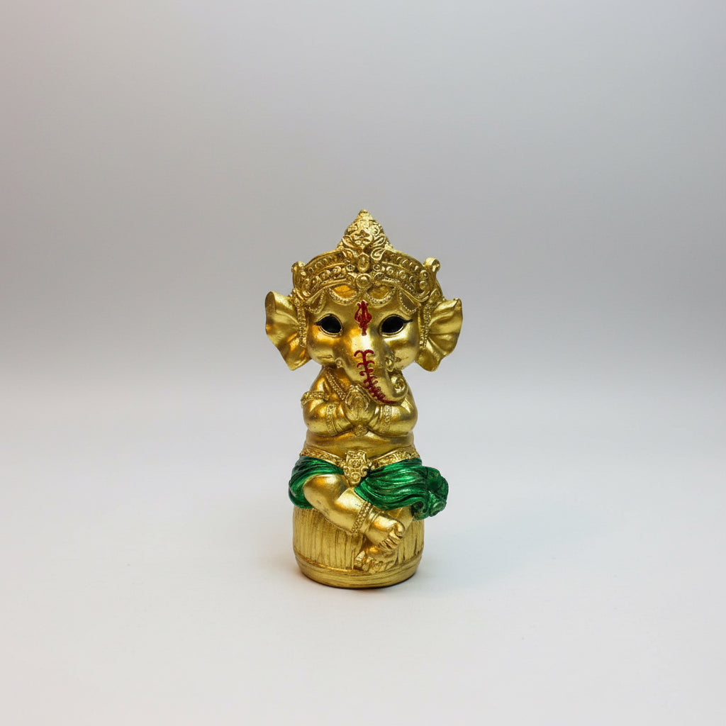 Ganesh Bebe En Barril 14.5cm Resina Nacional by ARTICULOS ESOTERICOS LETY