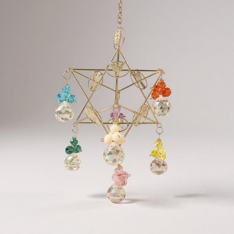 Merkabah De Metal Niquelado Hecho A Mano D 20 Cm De Alto Plateado Estrella by HEREJE