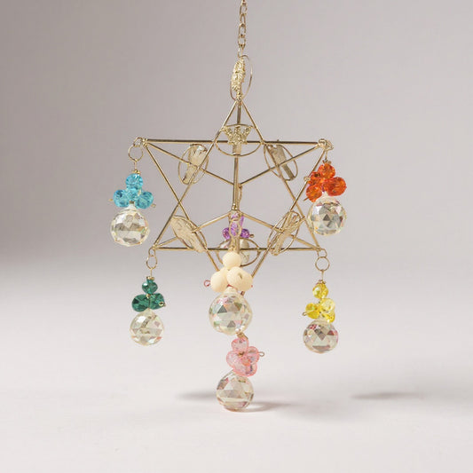 Merkabah De Metal Niquelado Hecho A Mano D 20 Cm De Alto Plateado Estrella by HEREJE