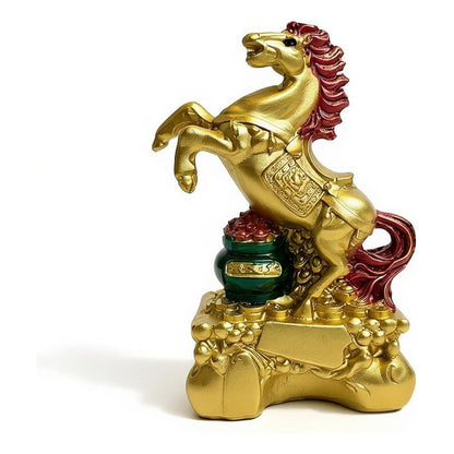 Caballo Figura De Resina Año Chino 8x5cm Dorado by HEREJE