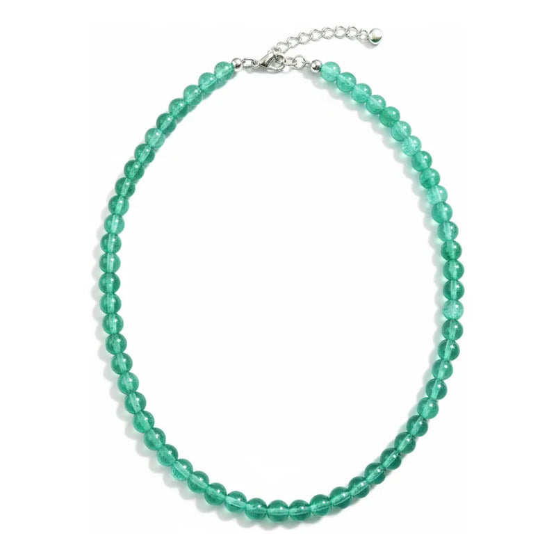 Amatista Collar De Piedra Natural Aventurina Verde by HEREJE