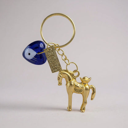 Caballo Llavero Del Año Chino Azul by HEREJE