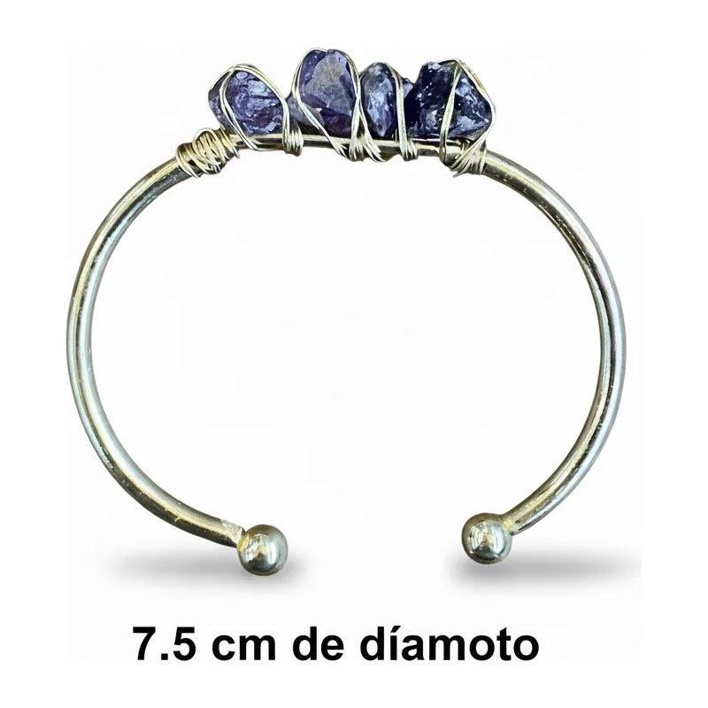 Amatista Pulsera Brazalete Natural Artesanal 7.5 Cm Diametro Amatista 7.5 Cm by HEREJE