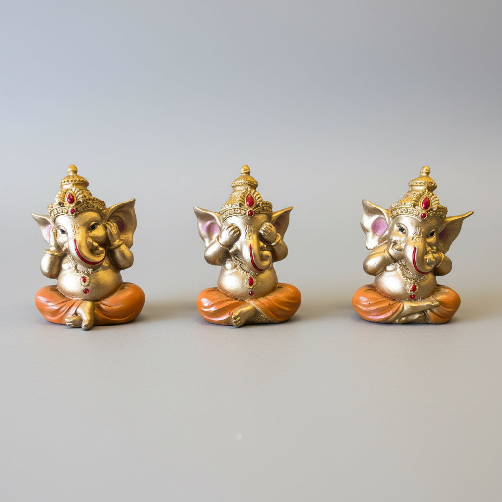 Juego De 3 Ganesh 10cm by HEREJE