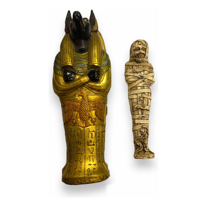 Sarcófago De Anubis Figura De Resina 19 Cm Dorado by HEREJE