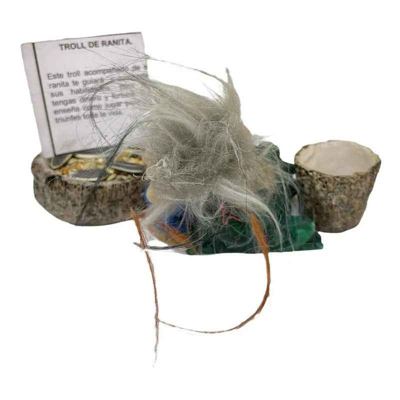 Troll Mini + Comedero + Semillas + Tarjeta Varios Modelos Ranita 5cm