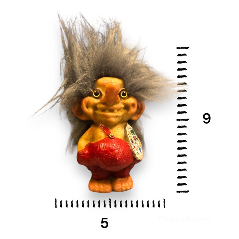 Troll Talisman + Comedero + Semillas + Tarjeta 9cm Alto Rojo by HEREJE