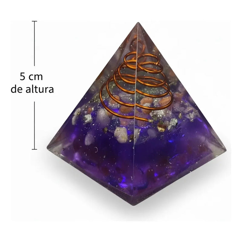 Piramide Orgonita 5 Cm De Altura Purpura by HEREJE