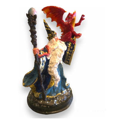 Merlin Con Dragón Figura De Resina Variado by ARTICULOS ESOTERICOS LETY