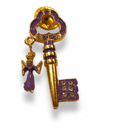 Arcangel Zadquiel Prendedor 1.5x1.5x4.2 Morado by HEREJE