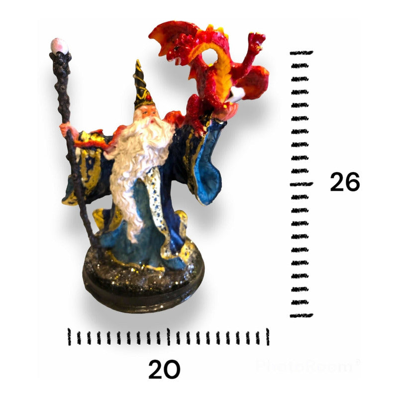 Merlin Con Dragón Figura De Resina Variado by ARTICULOS ESOTERICOS LETY