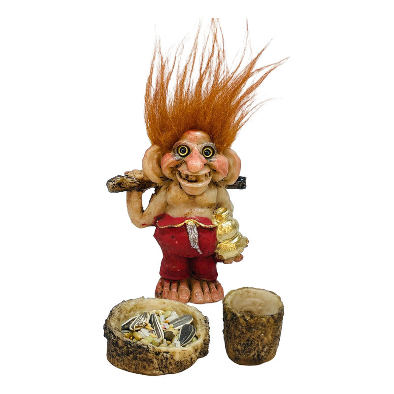 Troll Buenas Ventas 10 Cm Figura En Resina Nacional. Rojo Dorado by HEREJE