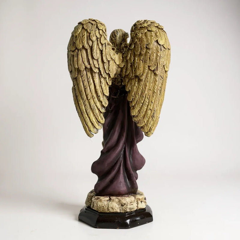 Angel De La Abundancia, Abundia Figura De Resina 30x12x10 Cm Dorado by HEREJE