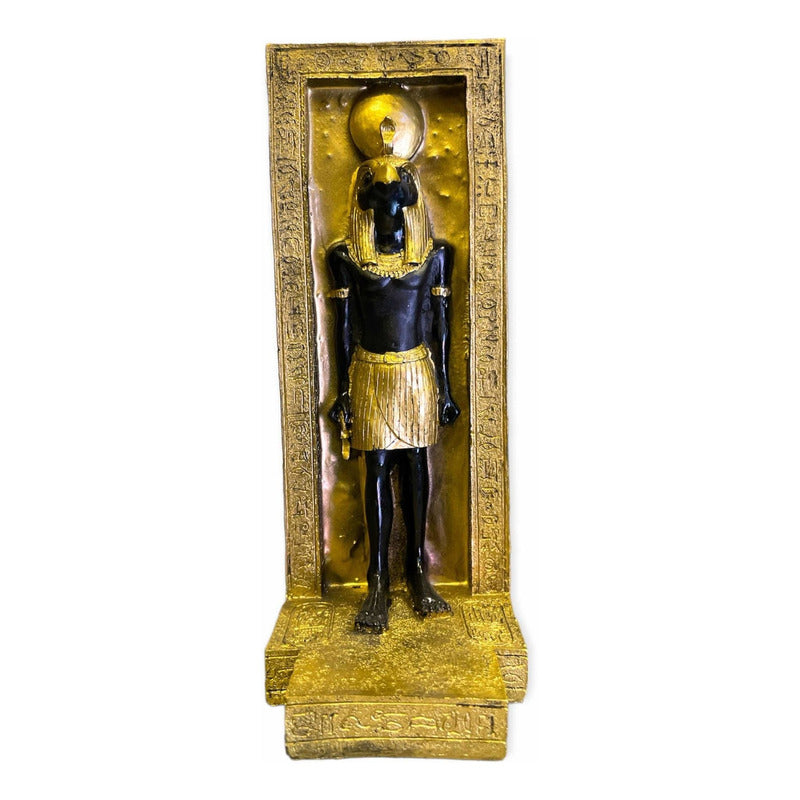 Horus Portal Dios Egipcio 23x9x9.5cm Escultura Dorado Oscuro by ARTICULOS ESOTERICOS LETY