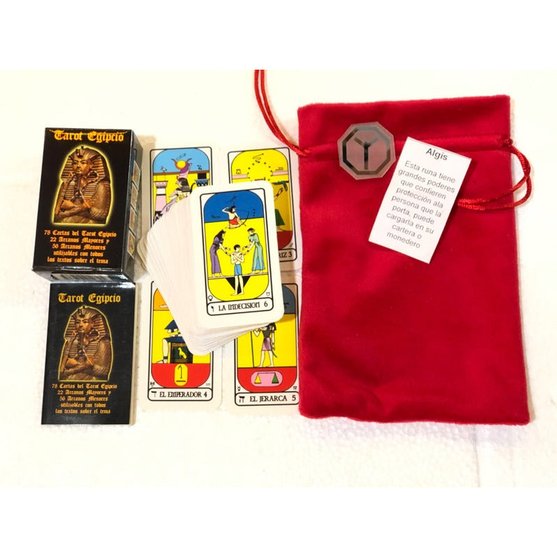 Tarot Egipcio Mini + Morral + Amuleto + Instructivo 8cm by HEREJE